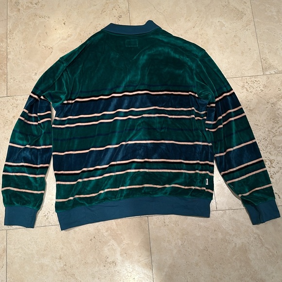 Obey Velour Striped Collared Shirt - Picture 4 of 6
